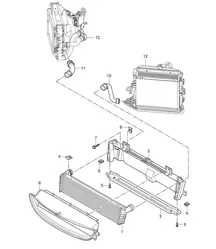 Radiator Center - PR: 249, Tiptronic - 987C.1 Cayman 3.4L 2006-08
