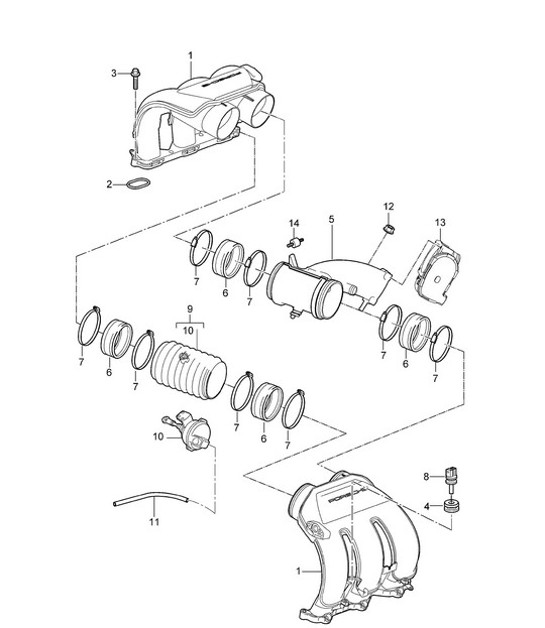 Diagram 107-010 Porsche 928GTS 5.4L 1992-95 