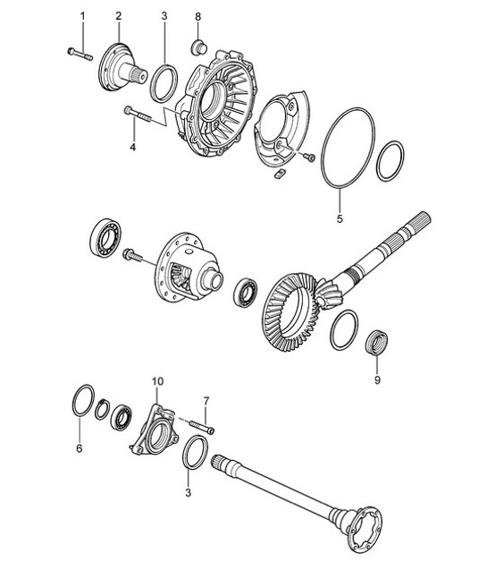 Diagram 320-003 Porsche Cayenne 3.6L 2007>> Transmission