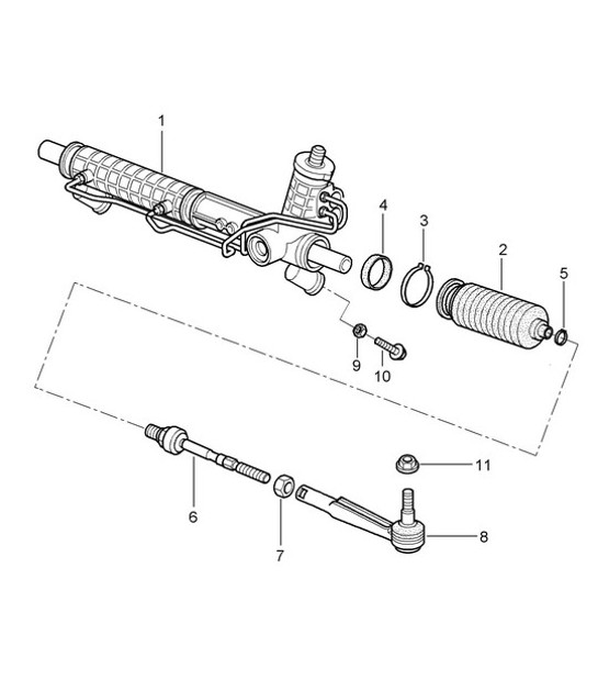 Diagram 403-000 Porsche Cayman 987C/981C (2005-2016) Front Axle, Steering