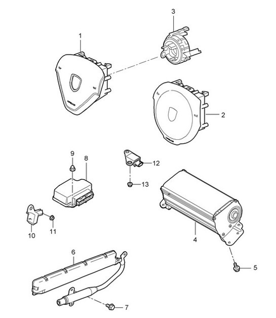 Diagram 403-006 Porsche Cayman 2.7L 987C 2006-08 Vorderachse, Lenkung 