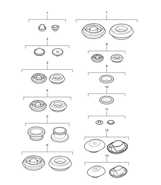 Bungs / Plane / See workshop manual 987C.1 Cayman 2006-08
