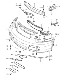 Front bumper 987C.1 Cayman 2006-08