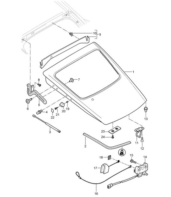 Cover - REAR - 987C.1 Cayman 2006-08