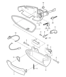 Maniglia per porta 987C.1 Cayman 2006-08