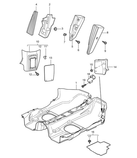 Interior equipment / Flooring / Linings 987C.1 Cayman 2006-08