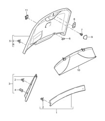 Linings / Rear lid 987C.1 Cayman 2006-08
