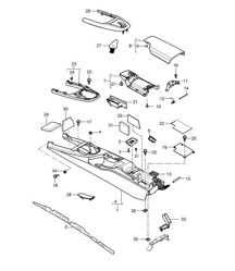 Centre console - REAR - 987C.1 Cayman 2006-08