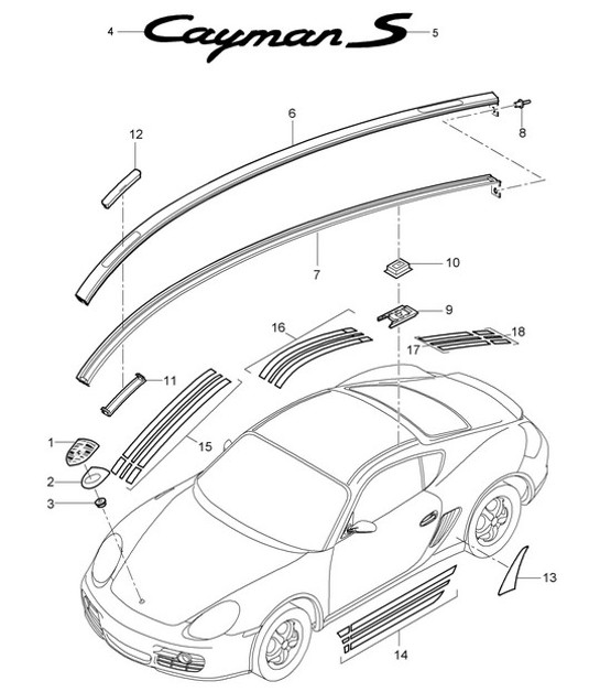 Inscriptions/Lettering / Decorative fittings / Stone guard film 987C.1 Cayman 2006-08