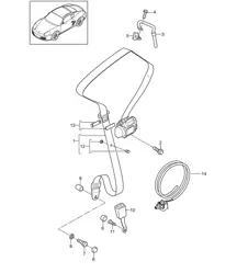 Cintura di sicurezza 987C.1 Cayman 2006-08