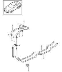 Heating system 1 / Feed line / return line 987C.1 Cayman 2006-08
