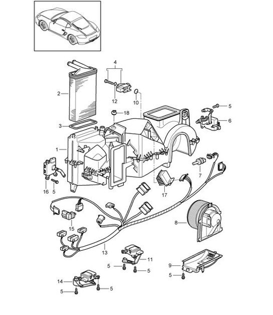Air conditioner  / Individual parts 987C.1 Cayman 2006-08