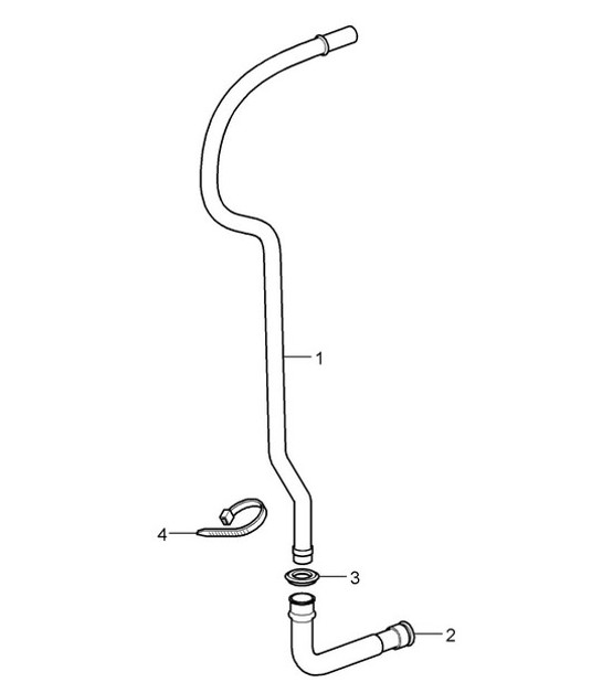 Water drain pipe / Mount / Air conditioner 987C.1 Cayman 2006-08