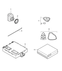 Besturingseenheiden / Startonderbreker / Centrale vergrendeling / Contact-/startschakelaar / PORSCHE ACCESS SYSTEM 987C.1 Cayman 2006-08