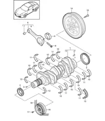 Crankshaft (Model: A120,A121) 987C.2 Cayman 2.9L / 3.4L 2009-12