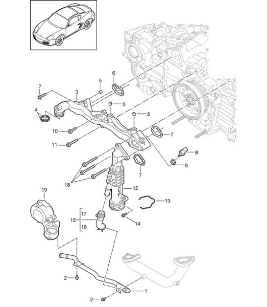 Diagram 105-003 Porsche Macan Turbo 3.6L V6 400Bhp Engine