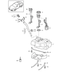 Fuel tank 987C.2 Cayman 2009-12