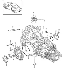 Vervangende transmissie / afzonderlijke onderdelen (model: G8710,G8740) Handgeschakeld (PR:480, 6 versnellingen) 987C.2 Cayman 2009-12