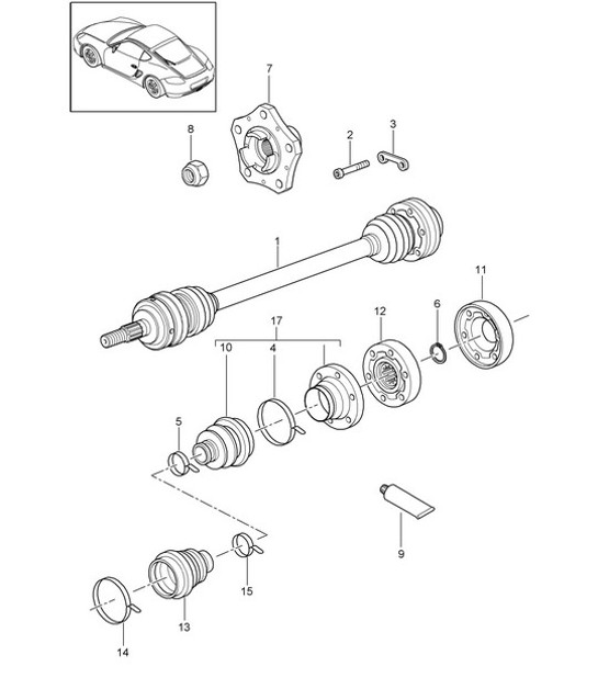 Diagram 501-005 Porsche Panamera 2.9L V6 