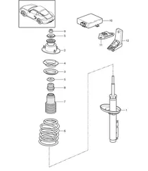 Stoßdämpfer / Schraubenfeder 987C.2 Cayman 2009-12