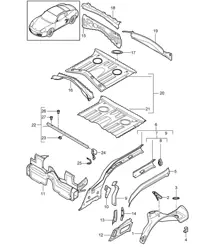 Parte posteriore / Parti singole 987C.2 Cayman 2009-12