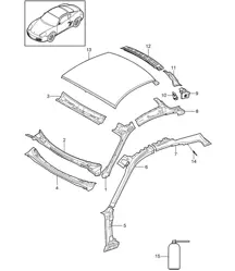 Tetto / Scuttle 987C.2 Cayman 2009-12