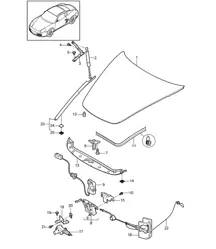 Copertura anteriore 987C.2 Cayman 2009-12