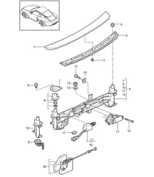 Spoiler posteriore 987C.2 Cayman 2009-12