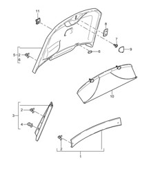 Linings / Rear lid  987C.2 Cayman 2009-12