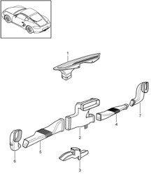 Chauffage / Distributeur d'air 987C.2 Cayman 2009-12 Chauffage / Distributeur d'air 987C.2 Cayman 2009-12