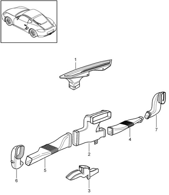 Heater / Air distributor 987C.2 Cayman 2009-12