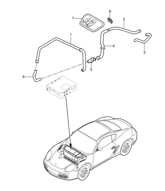 Luggage compartment / Cooling (PR:575) 987C.2 Cayman 2009-12