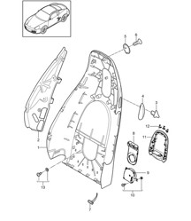 Carcasa del respaldo / Asiento estándar / Asiento confort / Accesorios 987C.2 Cayman 2009-12