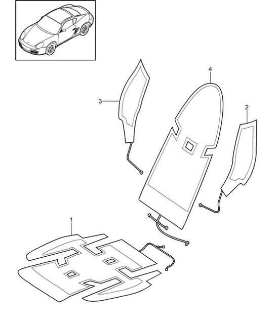 Heater / Front seat 987C.2 Cayman 2009-12