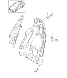 Carcasa respaldo / Asiento deportivo 987C.2 Cayman 2009-12