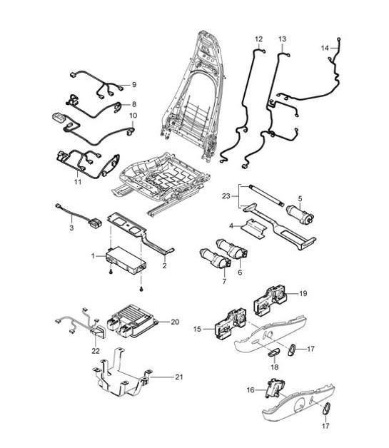 Wiring looms / Switch / Control unit / Electric motor / Sports seat 987C.2 Cayman 2009-12