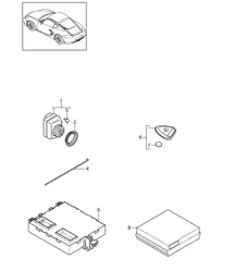 Besturingseenheiden / Ontstekings-/startschakelaar / PORSCHE ACCES SYSTEM 987C.2 Cayman 2009-12