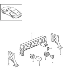 Sistema eléctrico central / Parte trasera 987C.2 Cayman 2009-12