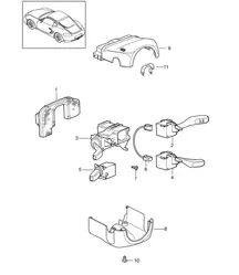 Interruttore piantone sterzo 987C.2 Cayman 2009-12