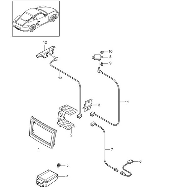 Diagram 911-001 Porsche Cayenne 92A (958) 2010-2017 Electrical equipment