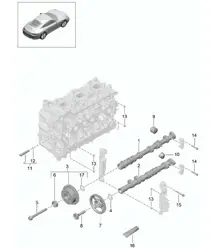 Camshaft / Hydraulic tappet / camshaft adjuster unit 991.1 2012-16