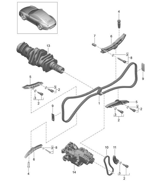Diagram 103-015 Porsche 卡宴 Turbo / Turbo S 4.8L 2007>> 引擎