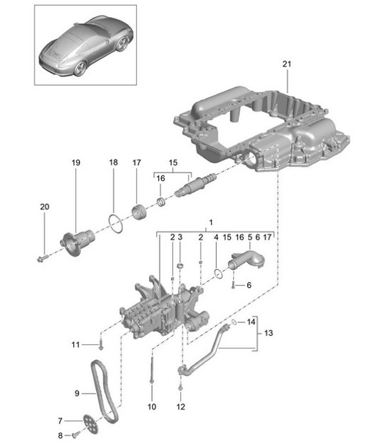 Diagram 104-000 Porsche Cayenne Coupe Turbo S E-Hybrid V8 4.0L 550Hp 