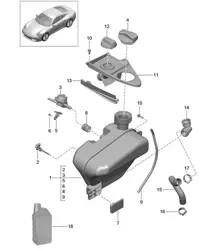 Water cooling 4 / Water reservoir / Oil inlet 991.1 2012-16