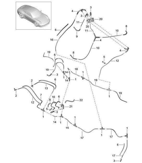 Diagram 107-020 Porsche 卡曼 GT4 3.8L 2015-16 引擎