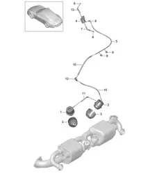 Exhaust system / Exhaust flap / vacuum system - PR:176 Sports exhaust system - 991.1 2012-16