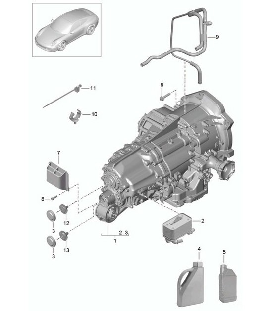 Diagram 320-000 Porsche Cayenne MK3 (958) 2010-2017 Trasmissione