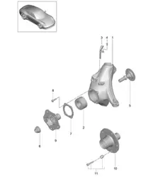 Radträger / Radnabe 991.1 Carrera 2012-16