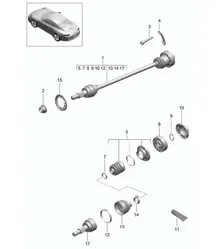 Aandrijfas - Carrera 4 / Carrera 4S - 991.1 2012-16