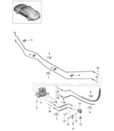 Conduite de pression / soubassement / PDCC - Centre, PR:031,352 - 991.1 Carrera 2012-16 Conduite de pression / soubassement / PDCC - Centre, PR:031,352 - 991.1 Carrera 2012-16